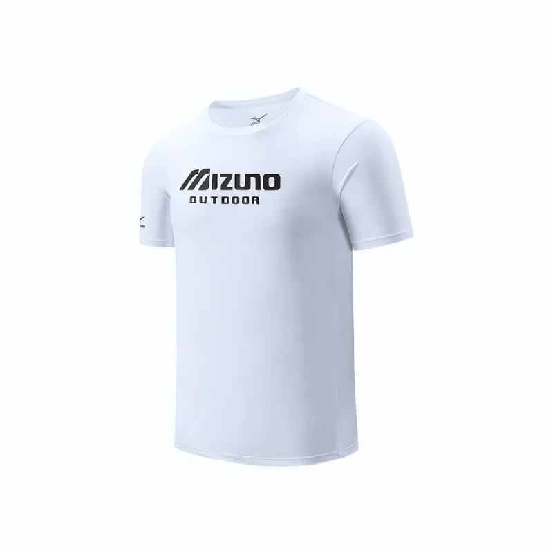 Mizuno Outdoor Letter Printed T-Shirt 'White Black' A2CA4109 sold by KicksCrew