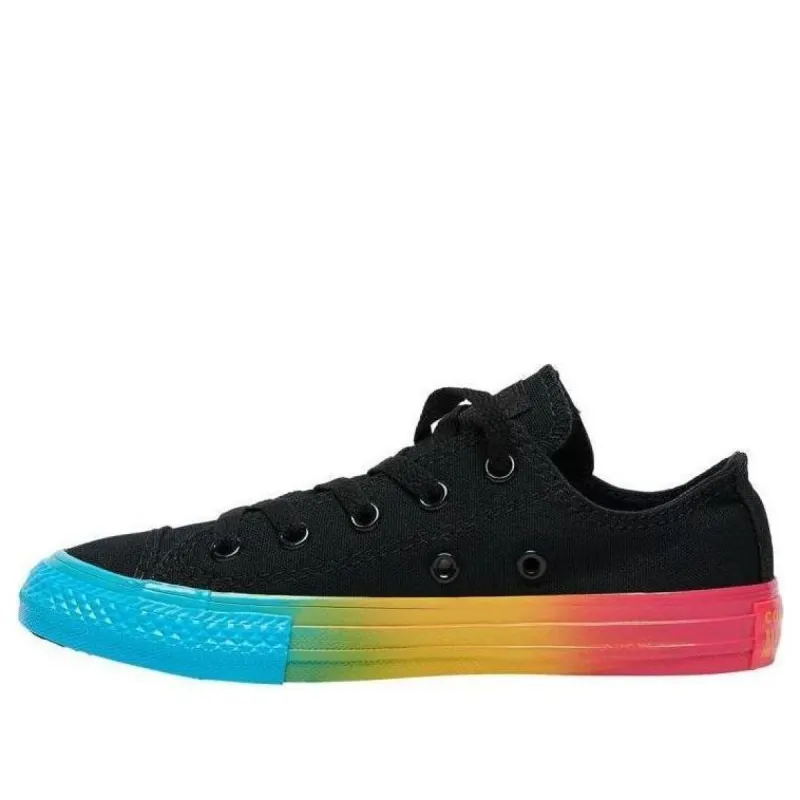 (GS) Converse Chuck Taylor All Star Rainbow Ice Ox 'Black' 664199F sold by KicksCrew
