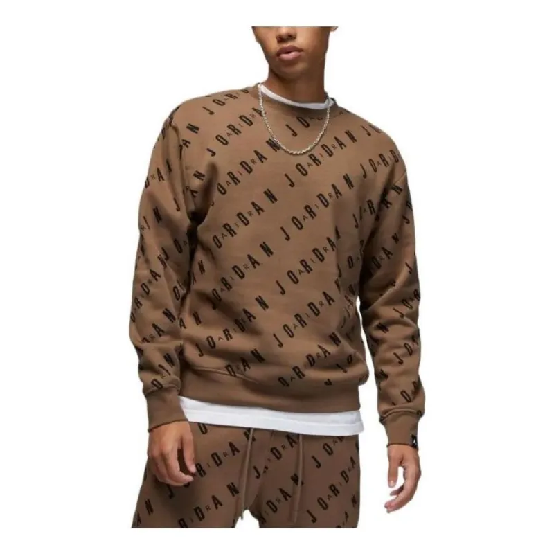 Air Jordan Essentials Graphic Fleece Crew-neck Sweatshirt 'Palomino' DX9173-274 sold by KicksCrew