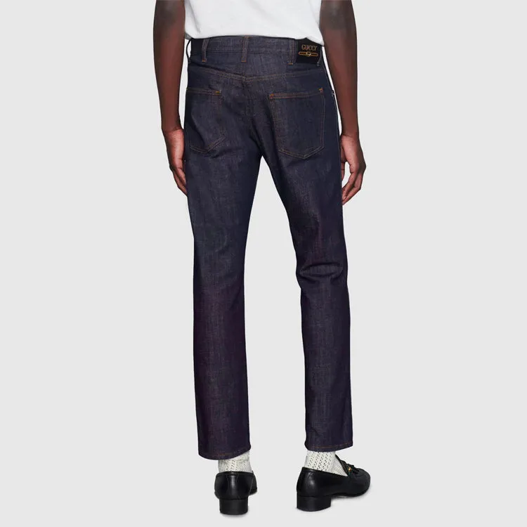 Gucci Tapered Washed Jeans 'Dark Blue Denim' 408637-XDBBS-4100 sold by KicksCrew product image thumbnail 3