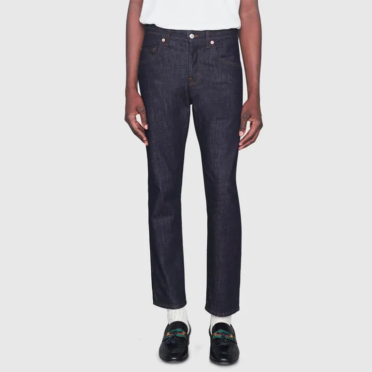 Gucci Tapered Washed Jeans 'Dark Blue Denim' 408637-XDBBS-4100 sold by KicksCrew product image thumbnail 2