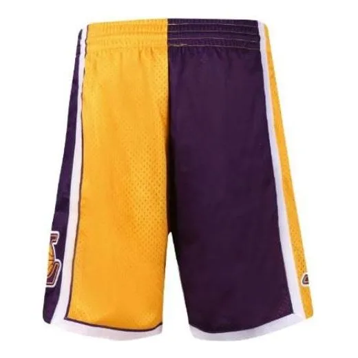 Mitchell & Ness x NBA Los Angeles Lakers Split Swingman Shorts 'Yellow Purple' SMSH4855-LAL09PPPPRYW sold by KicksCrew
