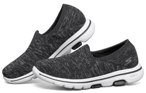 (WMNS) Skechers Go Walk 5 'Black' 15942-BKW sold by KicksCrew