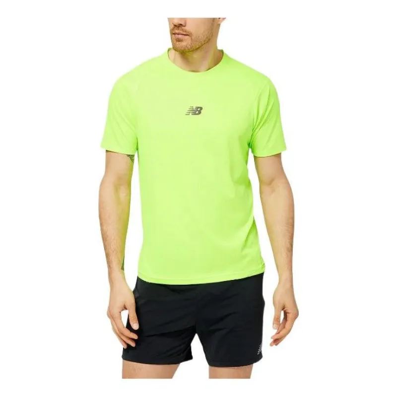New Balance Impact Run AT N-Vent Short Sleeve T-shirt 'Pixel Green' MT23277-PXG sold by KicksCrew