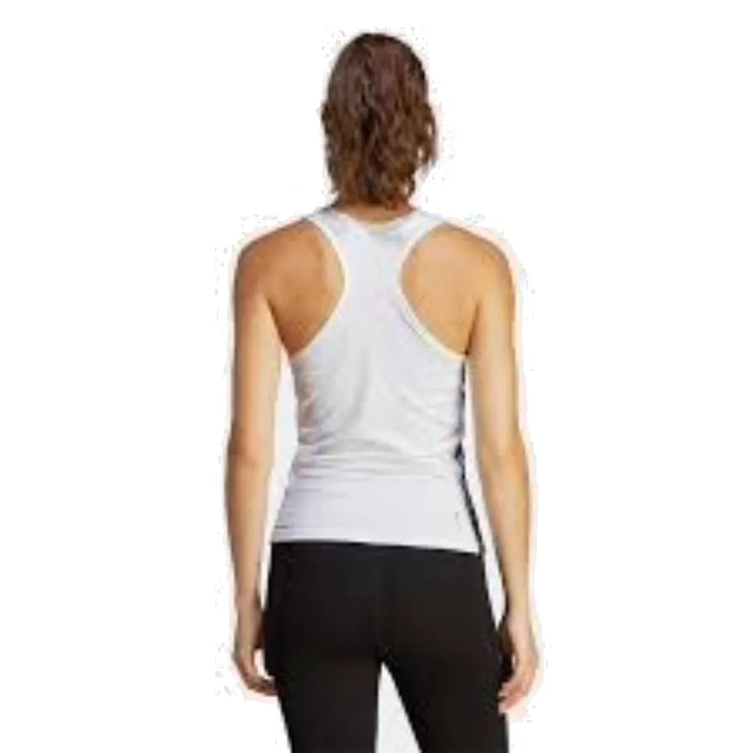 (WMNS) adidas Aeroready Train Essentials Regular 3-Stripes Tank Top Asia Sizing 'White black' HT9514 sold by KicksCrew product image thumbnail 2