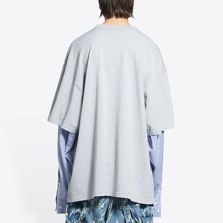 Balenciaga Slime Logo Layered T-Shirt 'Grey' 671401TLVF11203 sold by KicksCrew product image thumbnail 4