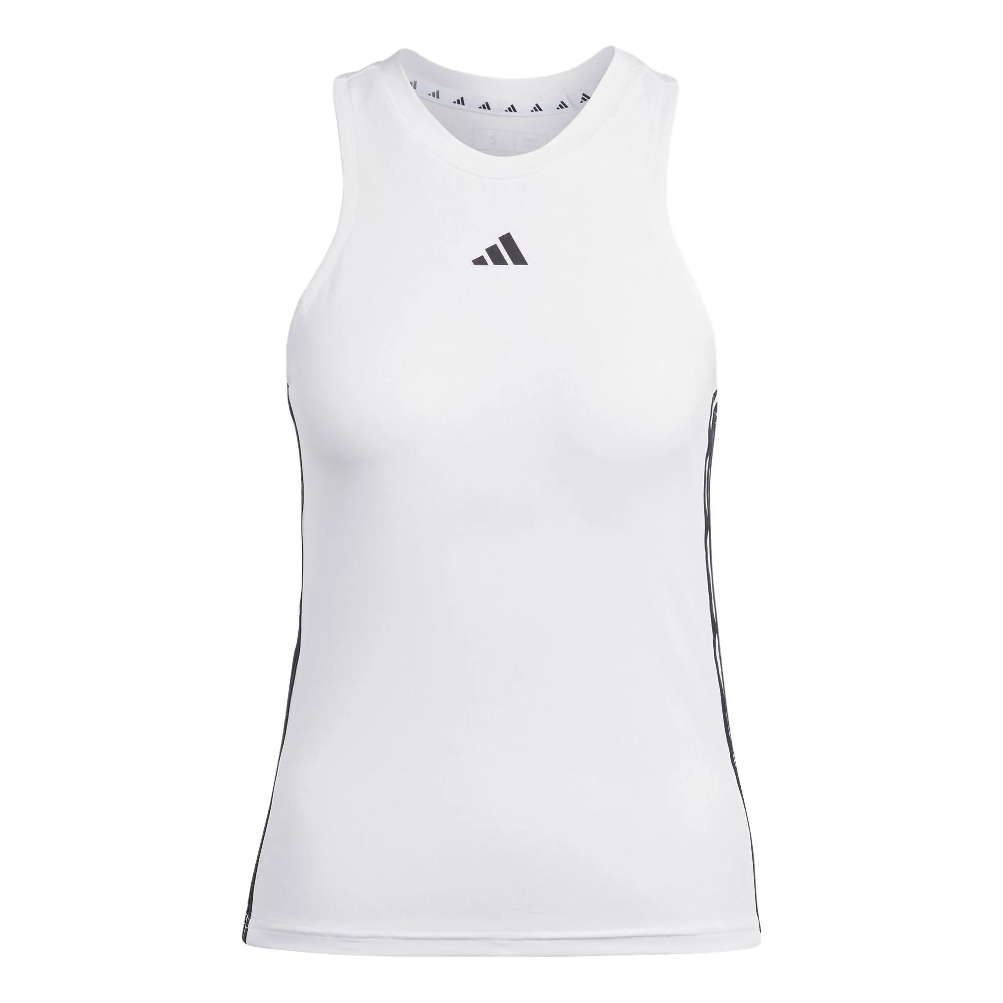 (WMNS) adidas Aeroready Train Essentials Regular 3-Stripes Tank Top Asia Sizing 'White black' HT9514 sold by KicksCrew