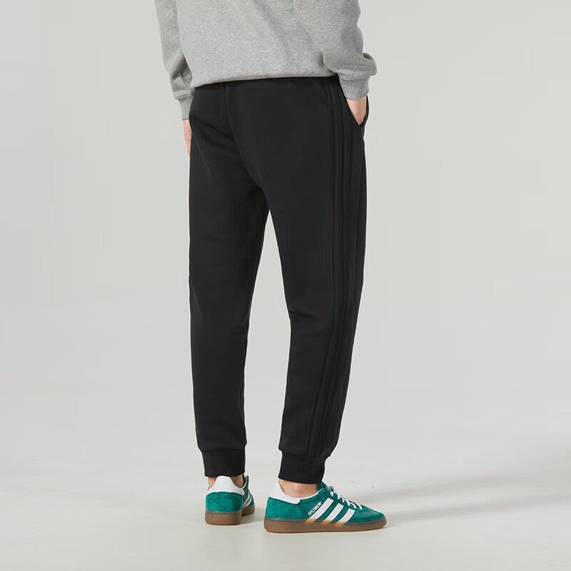 adidas Essentials Fleece 3-Stripes Tapered Cuff Pants 'Black' IJ8885 sold by KicksCrew product image thumbnail 4