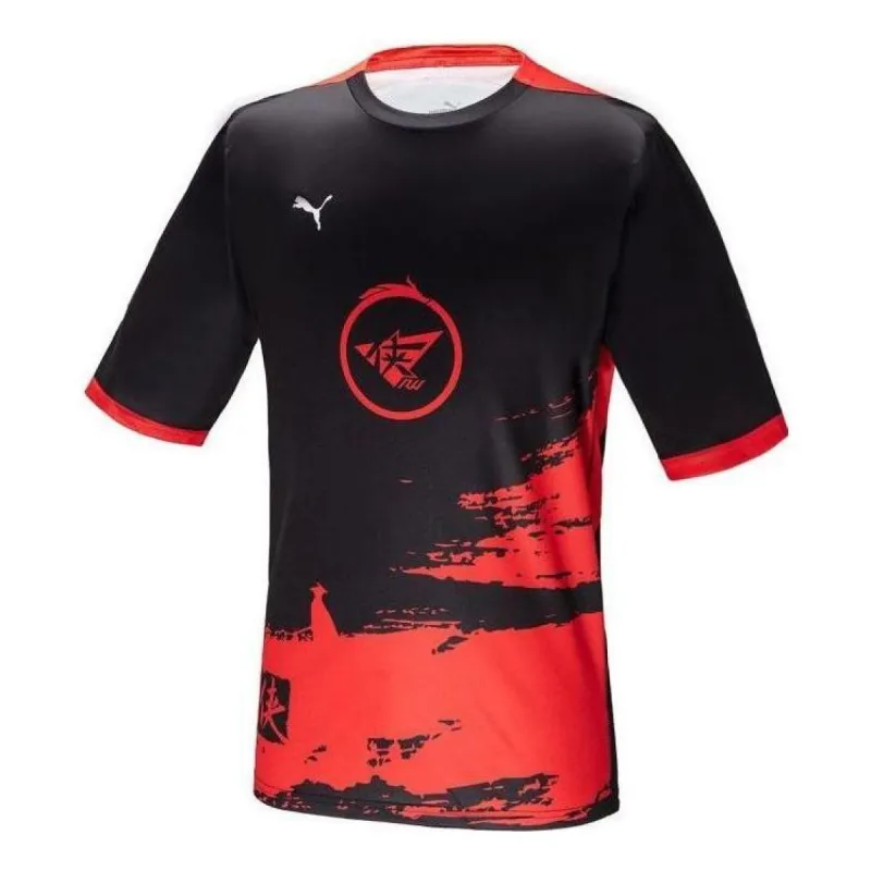 PUMA Logo Casual T-Shirt 'Red' 605761-11 sold by KicksCrew