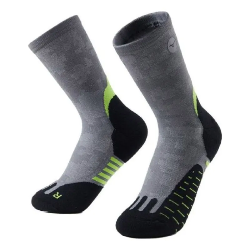 (WMNS) Mizuno PERFORMANCE Sport Socks 'Black Grey ' J3CX33P1 sold by KicksCrew