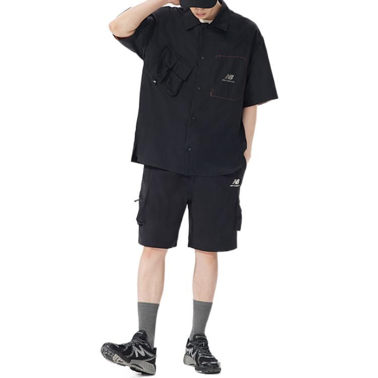 New Balance Logo Short-Sleeve Shirt 'Black' AMJ22360-BK sold by KicksCrew product image thumbnail 3