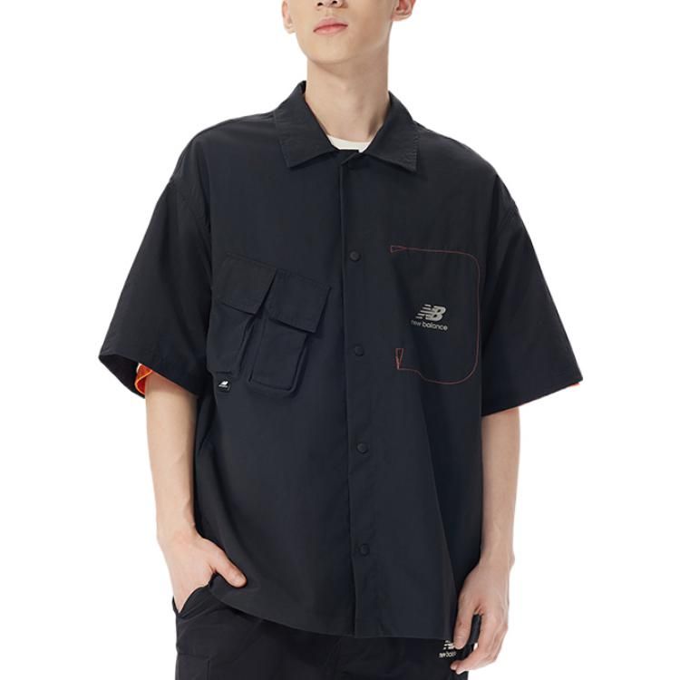 New Balance Logo Short-Sleeve Shirt 'Black' AMJ22360-BK sold by KicksCrew product image thumbnail 4