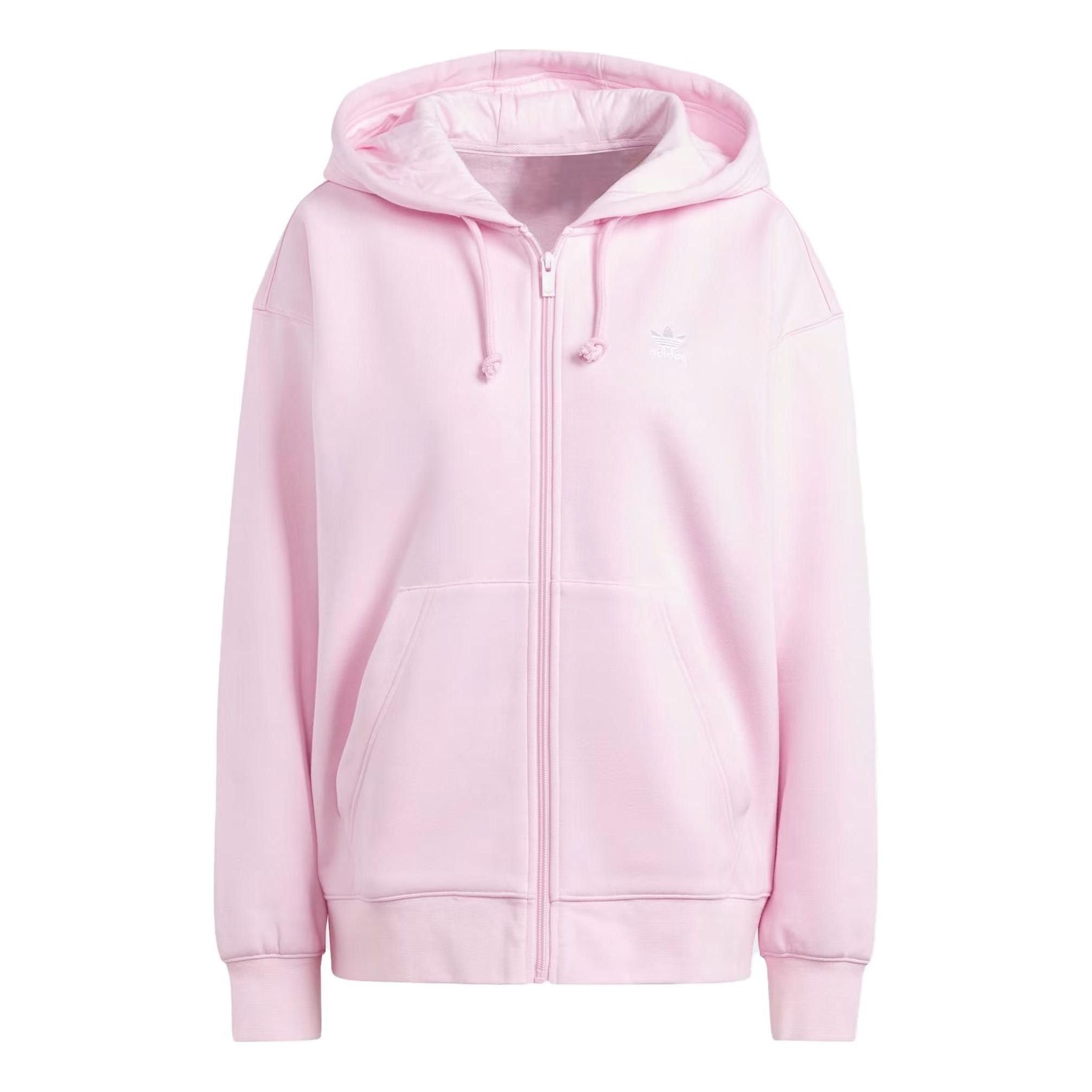 (WMNS) adidas Full-Zip Boyfriend Hoodie 'Pink' IK0484 sold by KicksCrew