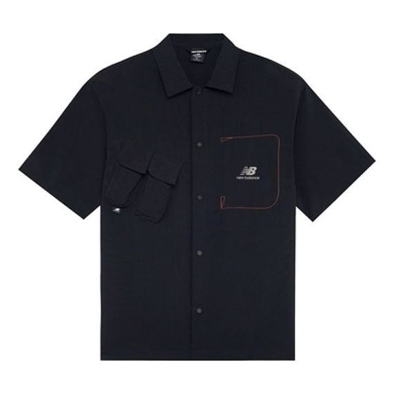 New Balance Logo Short-Sleeve Shirt 'Black' AMJ22360-BK sold by KicksCrew