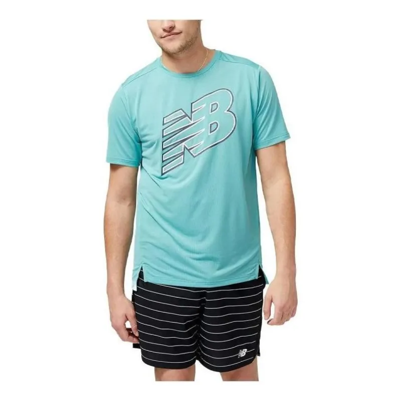 New Balance Accelerate Graphic Short Sleeve T-shirt 'Faded Teal' MT23224-FAD sold by KicksCrew