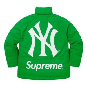 Supreme x New York Yankees GORE-TEX 700-Fill Down Jacket 'Green White' SUP-FW21-384 sold by KicksCrew