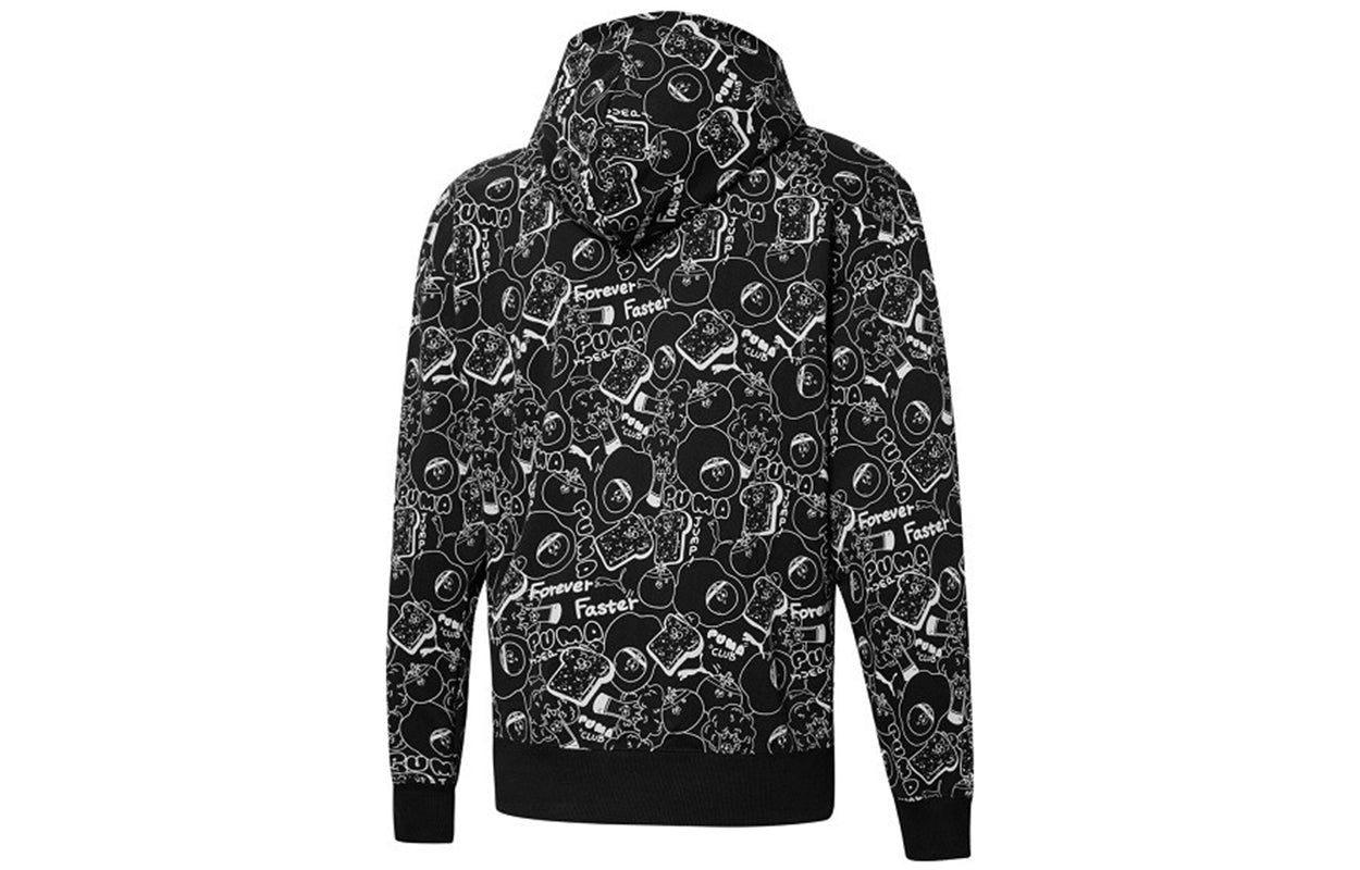 Puma Club All Over Print Full Zip Hoodie Jacket 'Black' 533201-51 sold by KicksCrew product image thumbnail 2