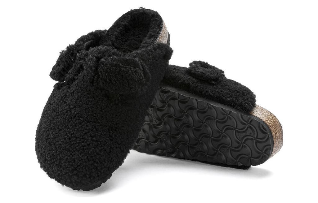 (WMNS) Birkenstock Boston Big Buckle Shearling Narrow Fit 'Black' 1025700 sold by KicksCrew product image thumbnail 5