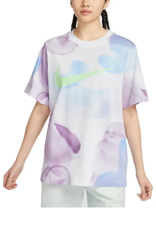 (WMNS) Nike Sportswear Essential Graphic T-shirt 'Multi-Color' HF6178-100 sold by KicksCrew