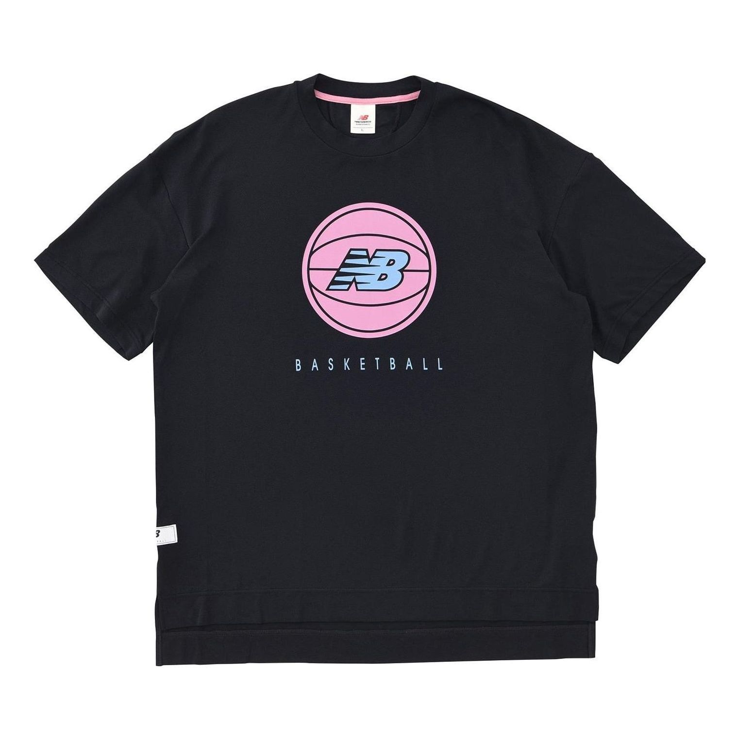 New Balance Basketball Logo Short Sleeve T-Shirt 'Black' AMT35069-BK sold by KicksCrew
