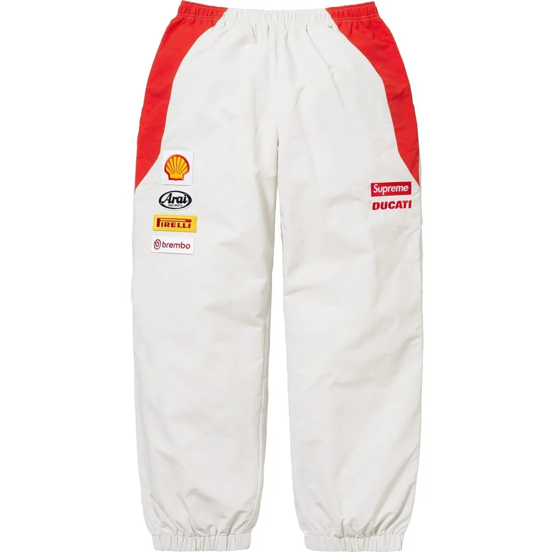 Supreme x DUCATI Track Pants 'White Red' SUP-SS24-278 sold by KicksCrew