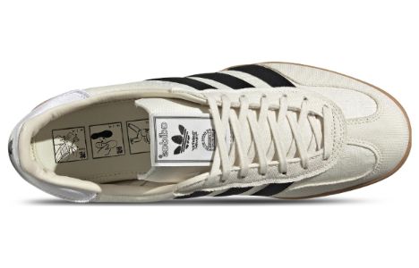 Adidas Originals Gazelle Shoes 'Cream White Black Sand' IG3677 sold by KicksCrew