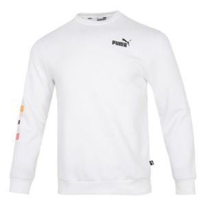 PUMA Ess Logo Repeat Graphic Crew 'White' 675128-02 sold by KicksCrew