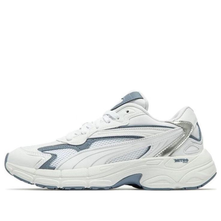 (WMNS) PUMA Teveris Nitro Metallic 'White Blue' 391098-04 sold by KicksCrew