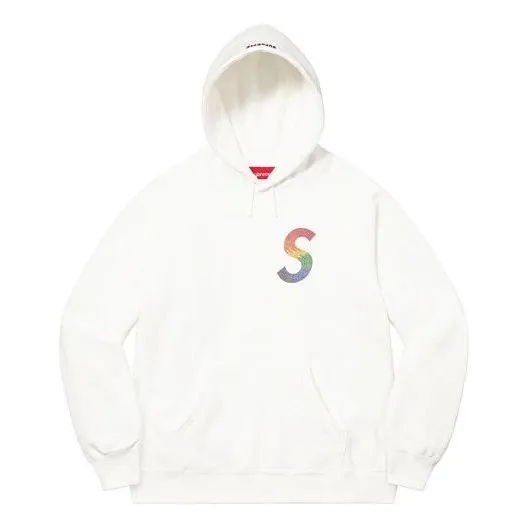 Supreme x Swarovski S Logo Hooded Sweatshirt 'White' SUP-SS21-583 sold by KicksCrew