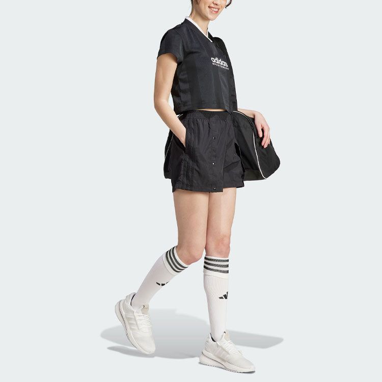 (WMNS) adidas Tiro Colorblock Crop T-Shirt 'Black' IB4758 sold by KicksCrew product image thumbnail 4