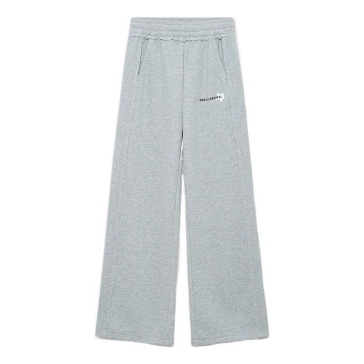 (WMNS) Li-Ning Graphic Knit Flared Sweatpants 'Grey' AKLSF44-4 sold by KicksCrew