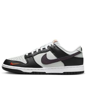 Nike Dunk Low 'Black Total Orange Mini Swoosh' FN7808-001 sold by KicksCrew