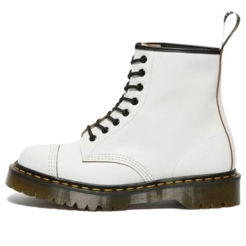 Dr. Martens 1460 Bex Made in England Toe Cap Lace Up Boots 'White' 27386100 sold by KicksCrew
