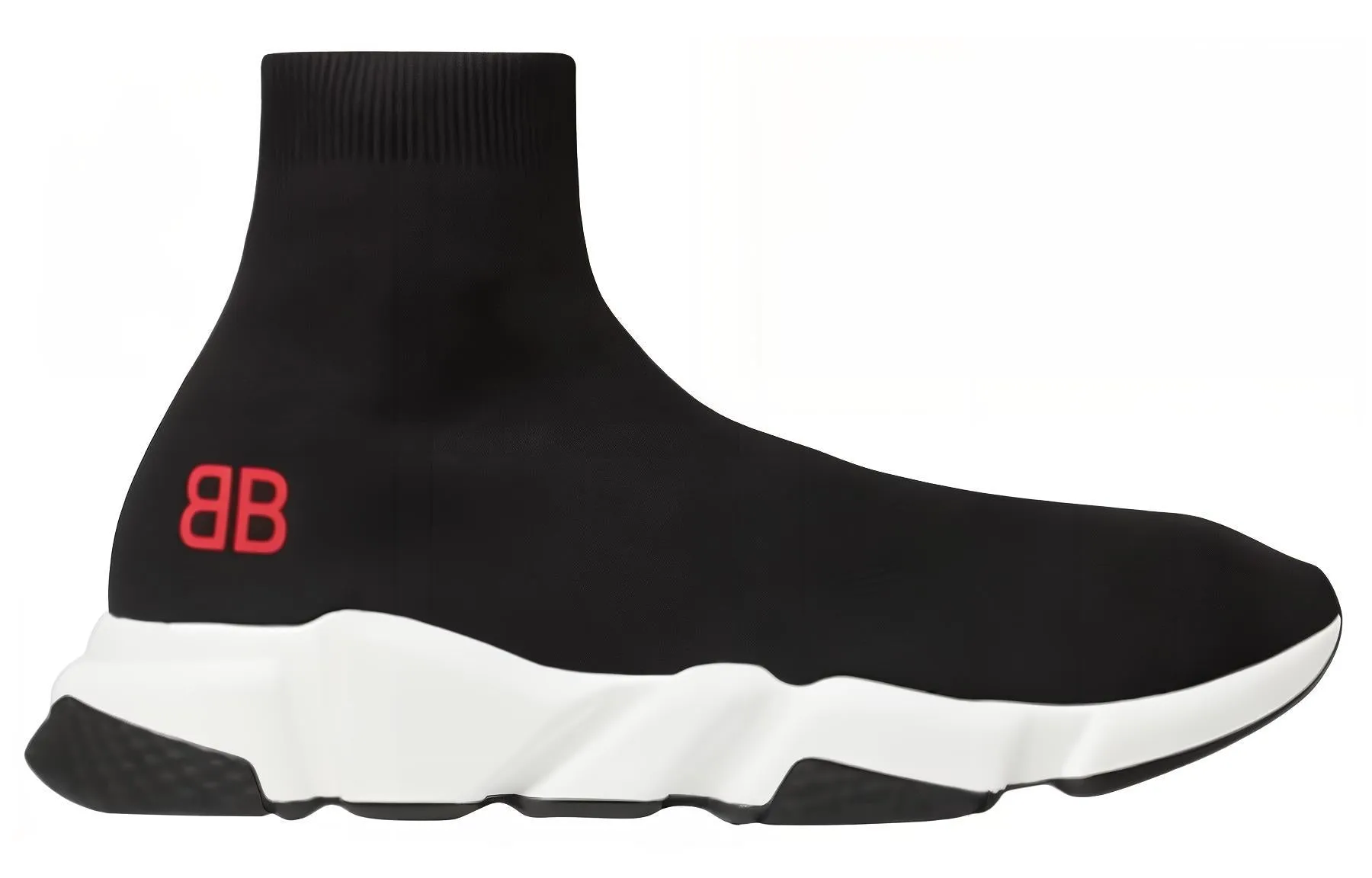 Balenciaga Speed Sneakers 'Black Knit with Red BB Logo' 514218W05G01000 sold by KicksCrew product image thumbnail 2