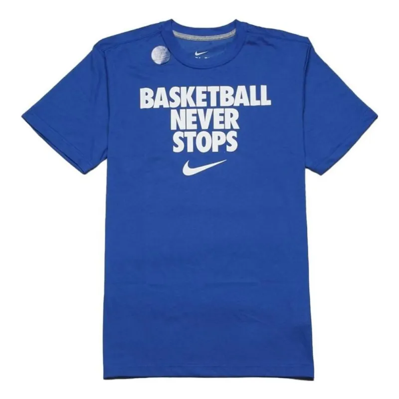 Nike Basketball Never Stops T-shirt 'Blue' 524306-476 sold by KicksCrew