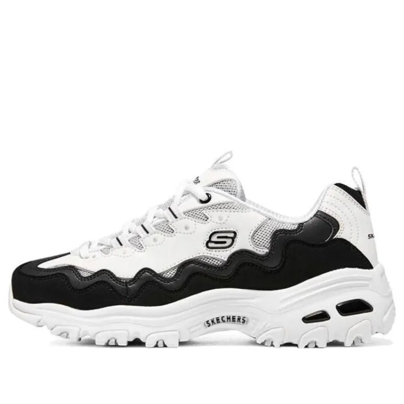 (WMNS) Skechers D'LITES 1.0 'White Black' 149792-WBK sold by KicksCrew