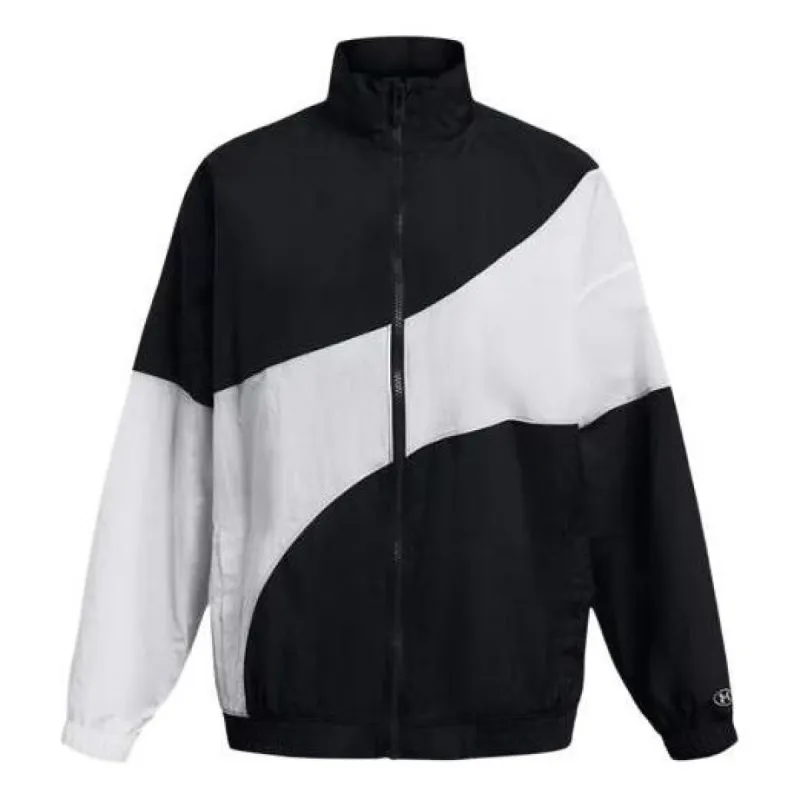 (WMNS) Under Armour Legacy Crinkle Jacket 'Black White' 1382762-001 sold by KicksCrew