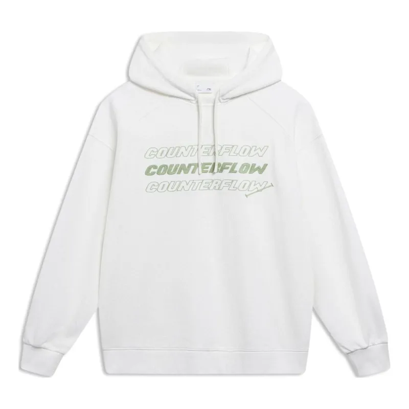 Li-Ning Counterflow Graphic Hoodie 'White' AWDT531-1 sold by KicksCrew