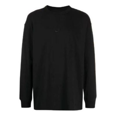 Nike Sportswear Premium Essentials Long-Sleeve Shirt 'Black' DO7390-010 sold by KicksCrew