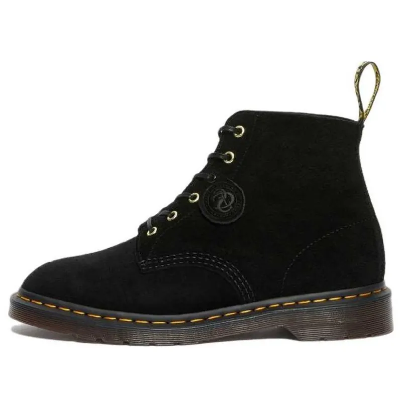 (WMNS) Dr. Martens 101 Suede Ankle Boots 'Black' 27428001 sold by KicksCrew