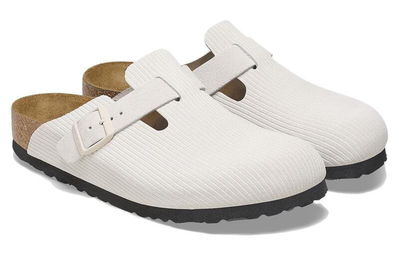 (WMNS) Birkenstock Boston Suede Leather Embossed 'Corduroy Antique White' 1025252 sold by KicksCrew product image thumbnail 4