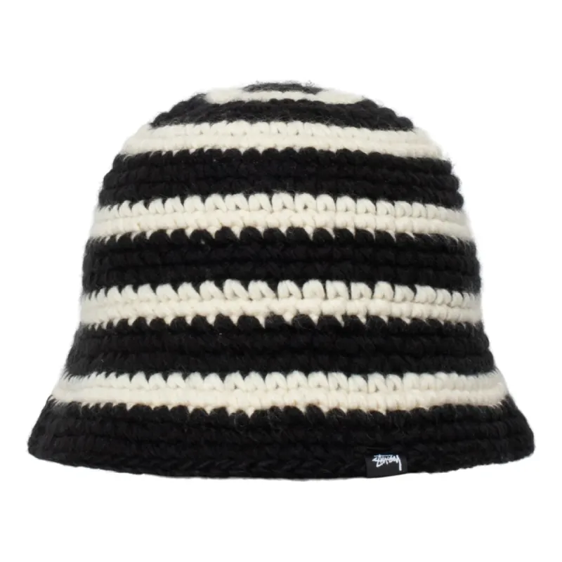 Stussy Swirl Knit Bucket Hat 'Black' 1321167-BLAC sold by KicksCrew
