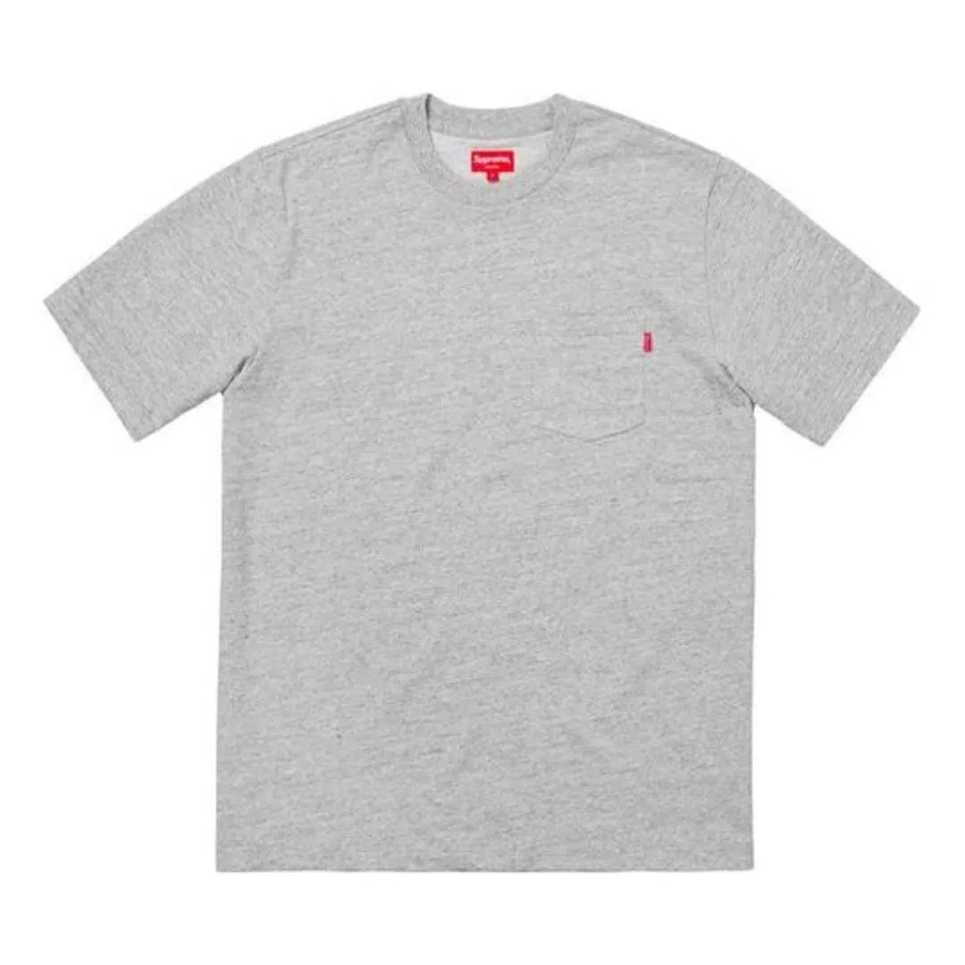Supreme S/S Pocket T-Shirt 'Grey' SUP-FW18-08 sold by KicksCrew