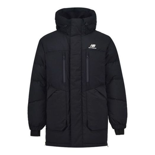 New Balance Winter Hooded Thickened Long Down Jacket 'Black' NCNPA43111-BK sold by KicksCrew