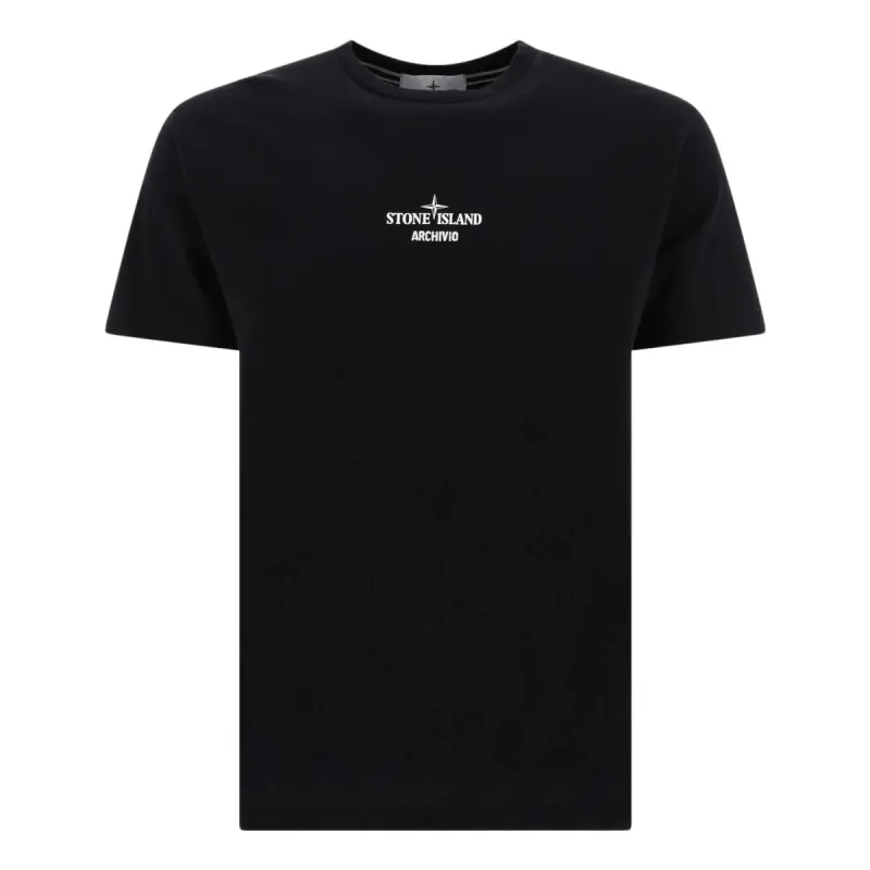 STONE ISLAND Logo T-shirt 'Black' 79152NS91-V0029 sold by KicksCrew