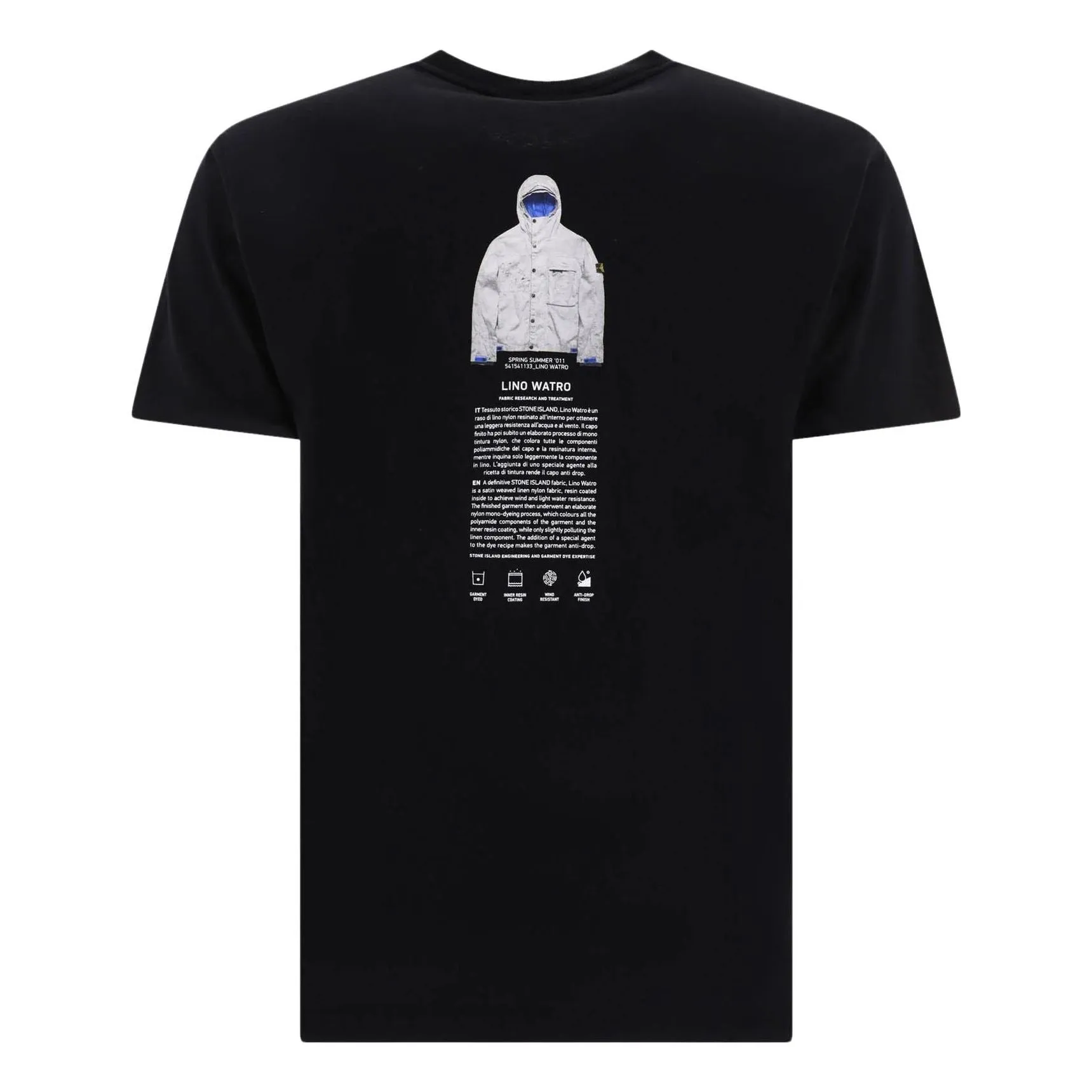 STONE ISLAND Logo T-shirt 'Black' 79152NS91-V0029 sold by KicksCrew product image thumbnail 2