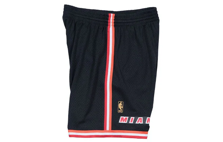 Mitchell & Ness NBA Swingman Shorts Miami Heat Road 1996-97 'Black Red' SMSHGS18239-MHEBLCK96 sold by KicksCrew product image thumbnail 3