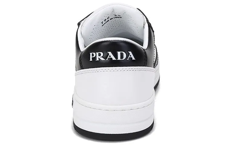 (WMNS) PRADA District Leather Sneakers 'White Black' 1E790M_3LJ6_F0964_F_030 sold by KicksCrew product image thumbnail 4