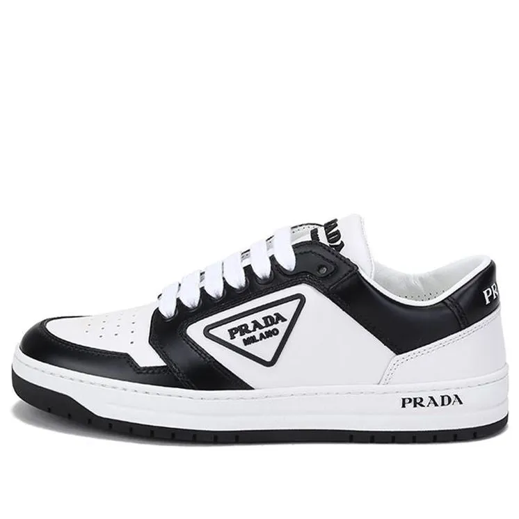 (WMNS) PRADA District Leather Sneakers 'White Black' 1E790M_3LJ6_F0964_F_030 sold by KicksCrew