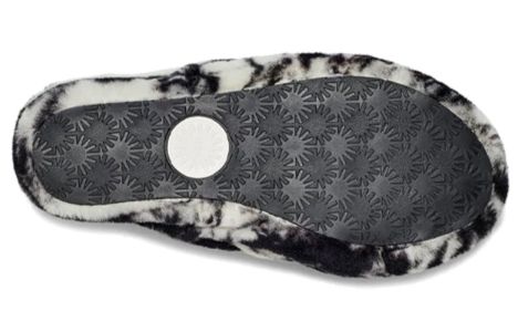 (WMNS) UGG Fluff Yeah Slide Marble 'Black White' 1122554-BLK sold by KicksCrew
